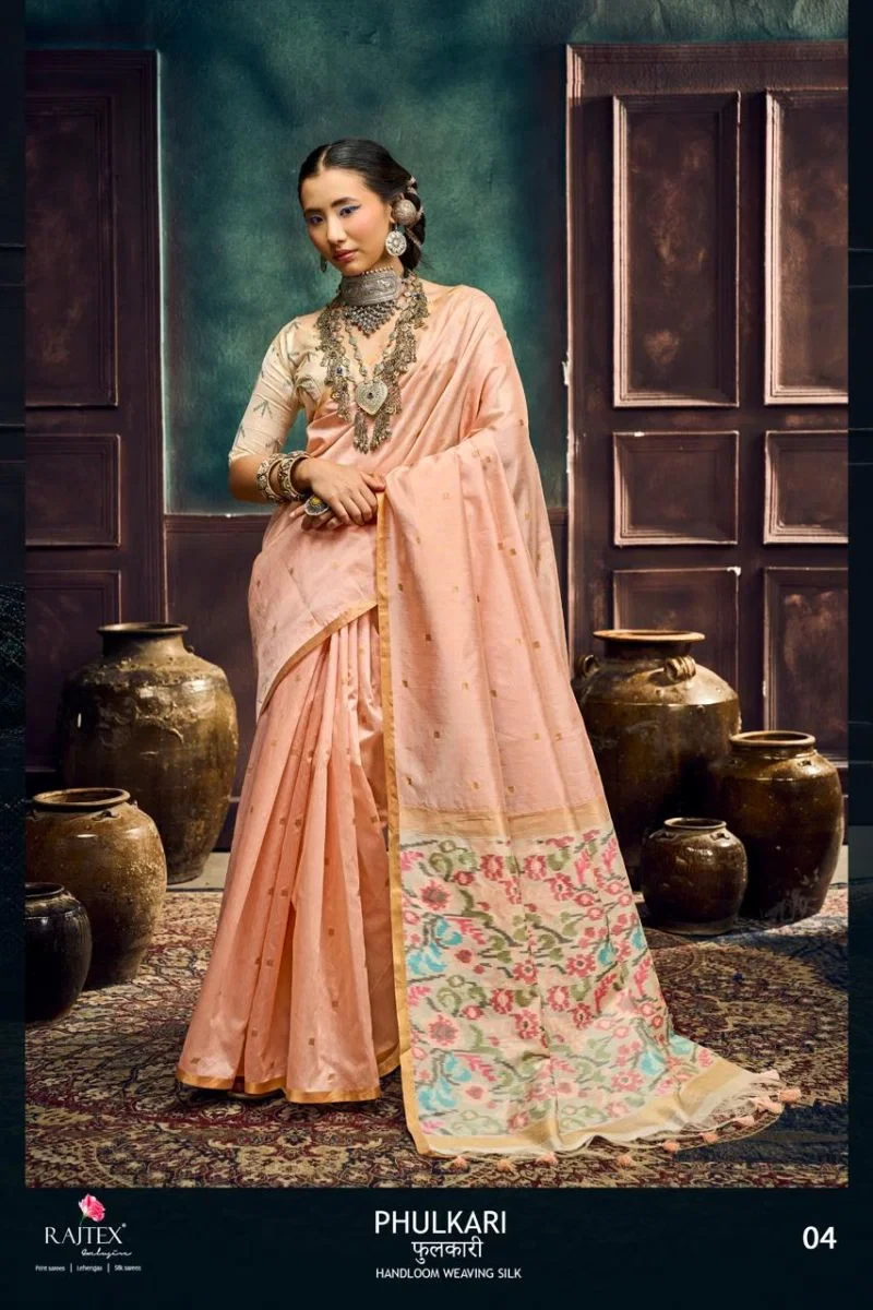 Rajtex Phulkari Handloom Weaving Silk Saree Collection 5