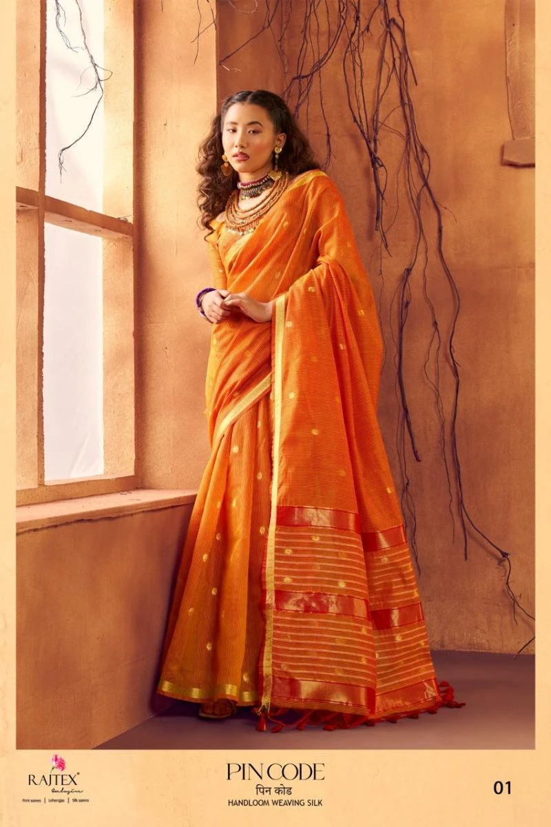 Rajtex Pincode Handloom Weaving Silk Saree Collection 10
