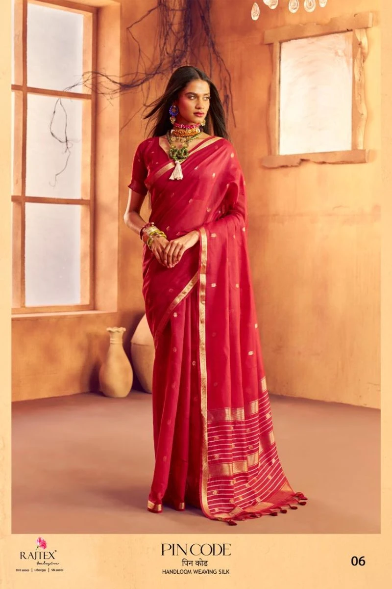 Rajtex Pincode Handloom Weaving Silk Saree Collection 7