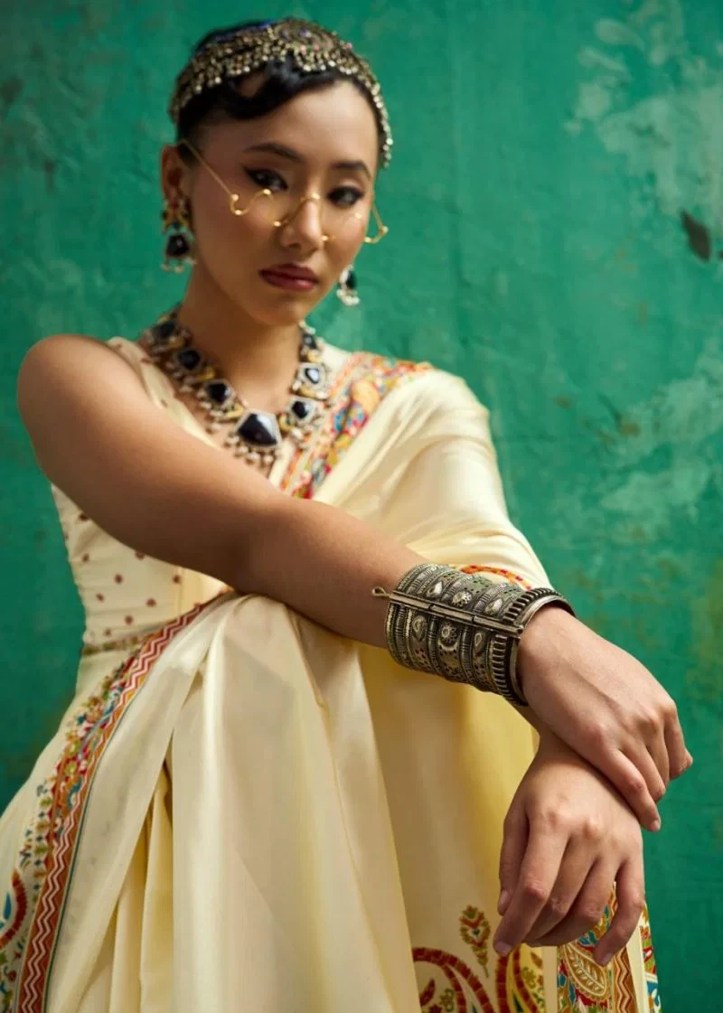 Rajtex Pure Ajrakh 028 Modal Satin Ajrakh Printed Saree Collection 10
