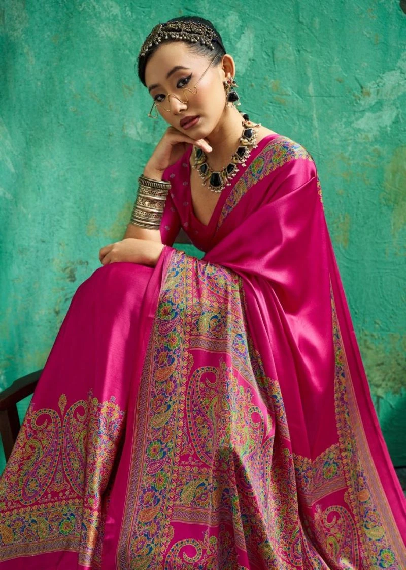 Rajtex Pure Ajrakh 028 Modal Satin Ajrakh Printed Saree Collection 11
