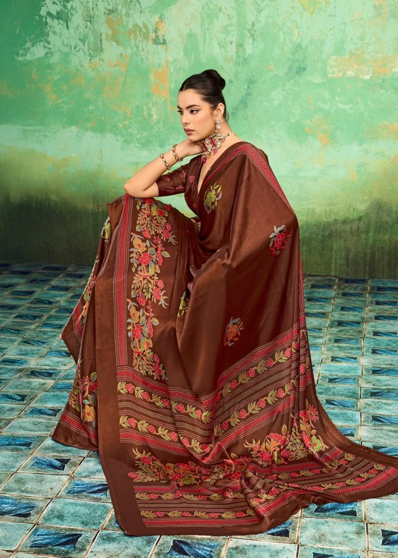 Rajtex Pure Ajrakh 036 Modal Satin Ajrakh Printed Saree Collection 3