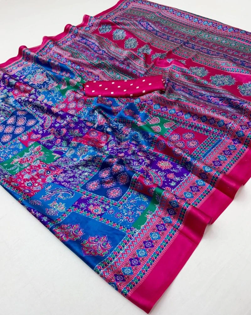 Rajtex Pure Ajrakh 063 Modal Satin Ajrakh Printed Saree Collection 8