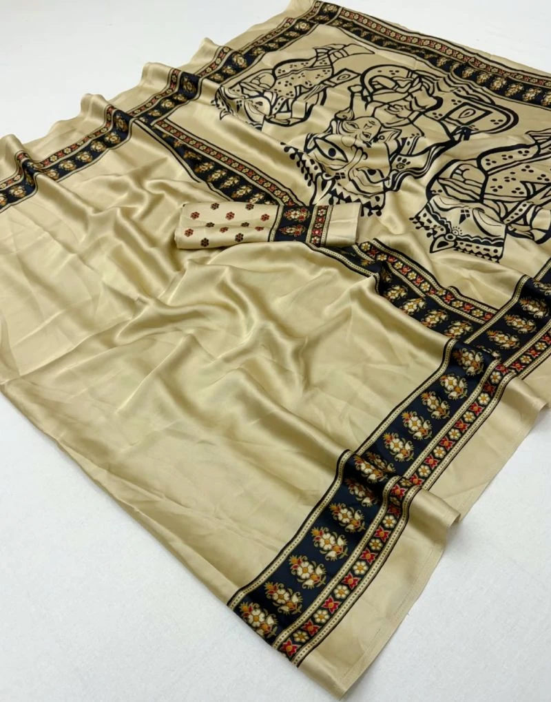 Rajtex Pure Ajrakh 27 Modal Satin Ajrakh Printed Saree 11