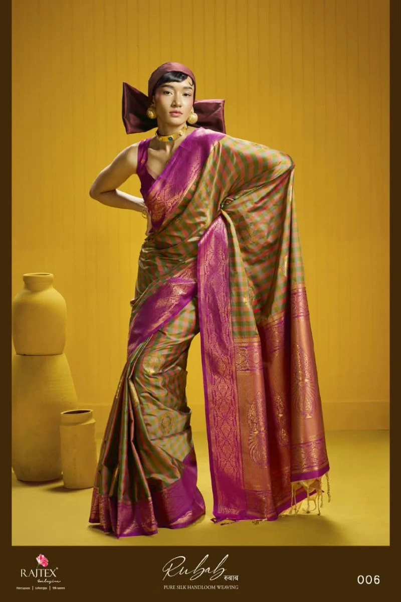 Rajtex Rubab Pure Silk Handloom Weaving Saree Collection