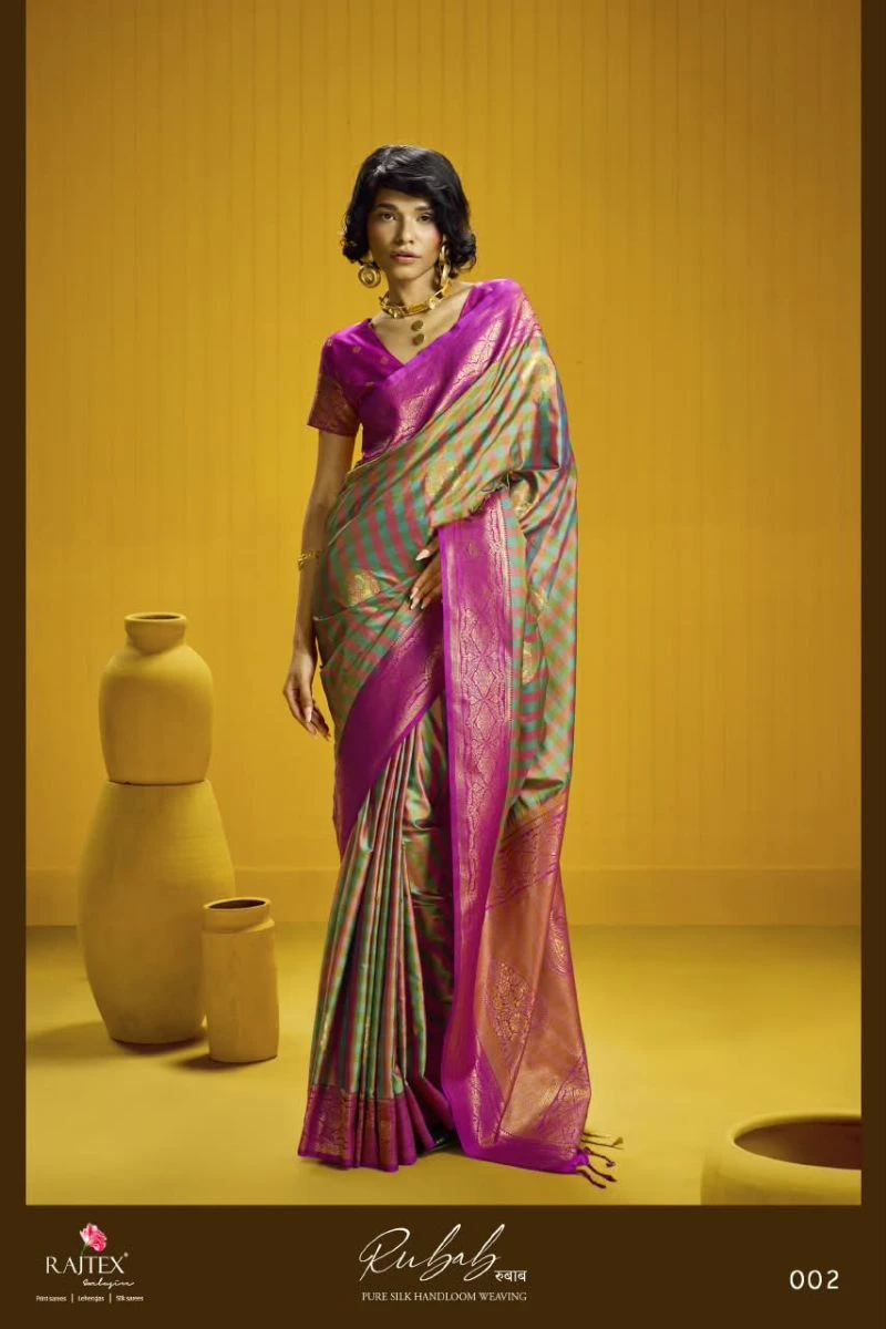 Rajtex Rubab Pure Silk Handloom Weaving Saree Collection 2