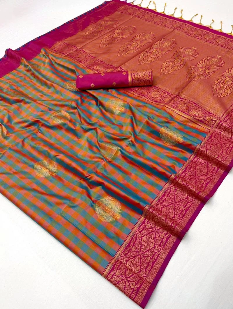Rajtex Rubab Pure Silk Handloom Weaving Saree Collection 8
