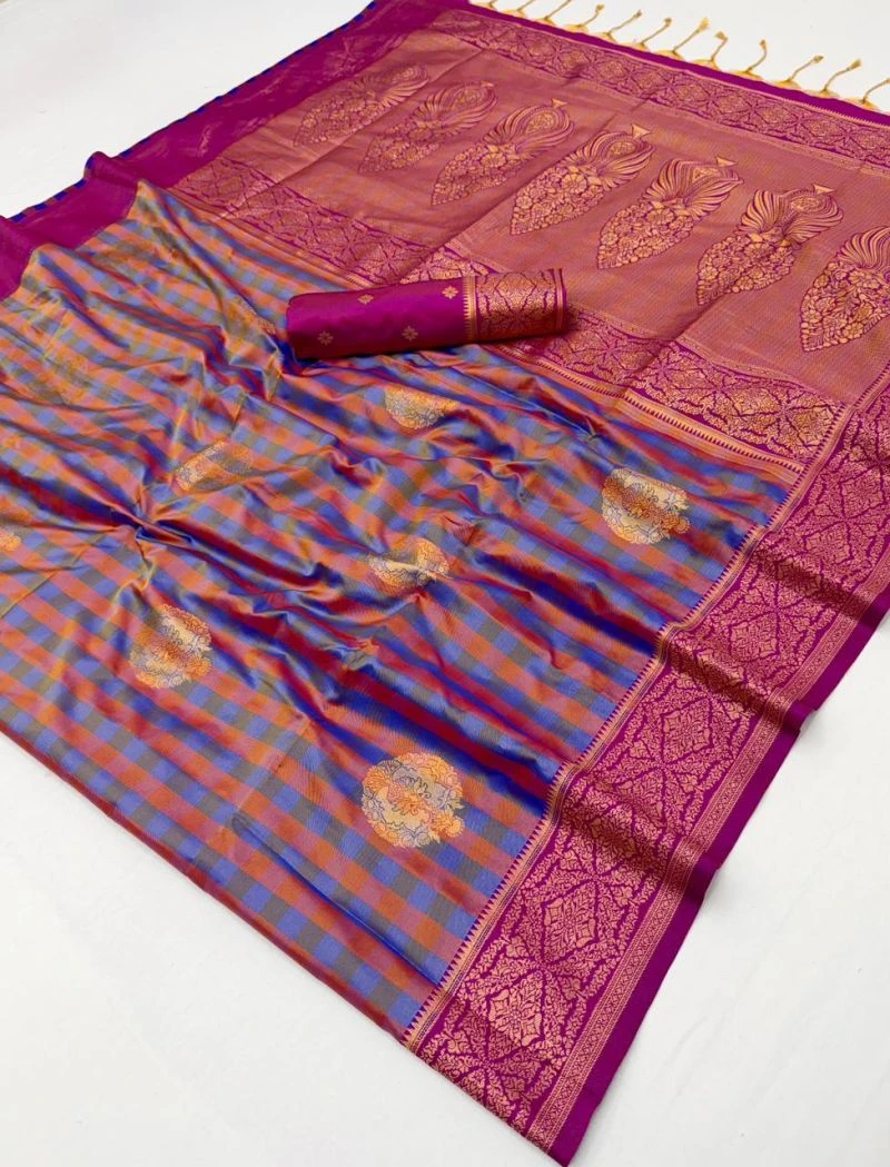 Rajtex Rubab Pure Silk Handloom Weaving Saree Collection 9