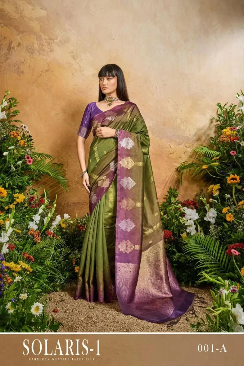 Rajtex Solaris Vol 1 Handloom Weaving Paper Silk Saree Collection 2