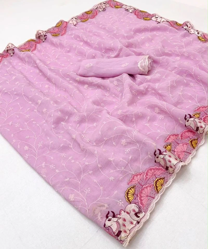 Rajyog Bella Crunchy Embroidered Fancy Saree Collection 11