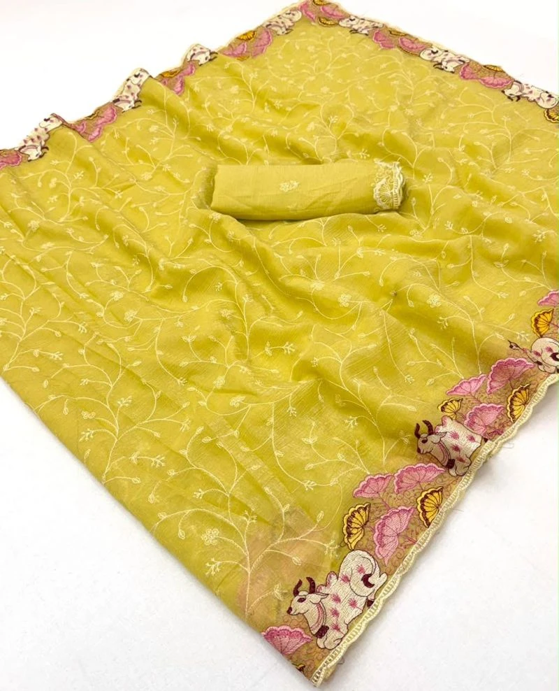 Rajyog Bella Crunchy Embroidered Fancy Saree Collection 7