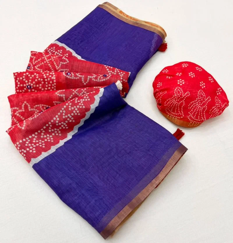 Rajyog D No 39001 To 06 Linen Mirror Worked Saree 13