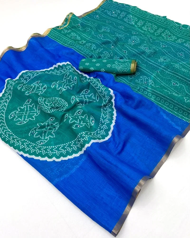 Rajyog D No 39001 To 06 Linen Mirror Worked Saree 3