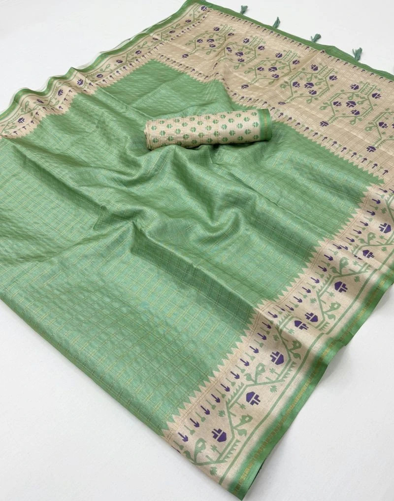 Rajyog D No 630001 To 06 Tusser Silk Zari Border Saree Collection 5