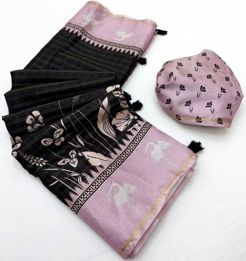 Rajyog D No 688001 To 06 Soft Tusser Silk Bentex Border Saree 3