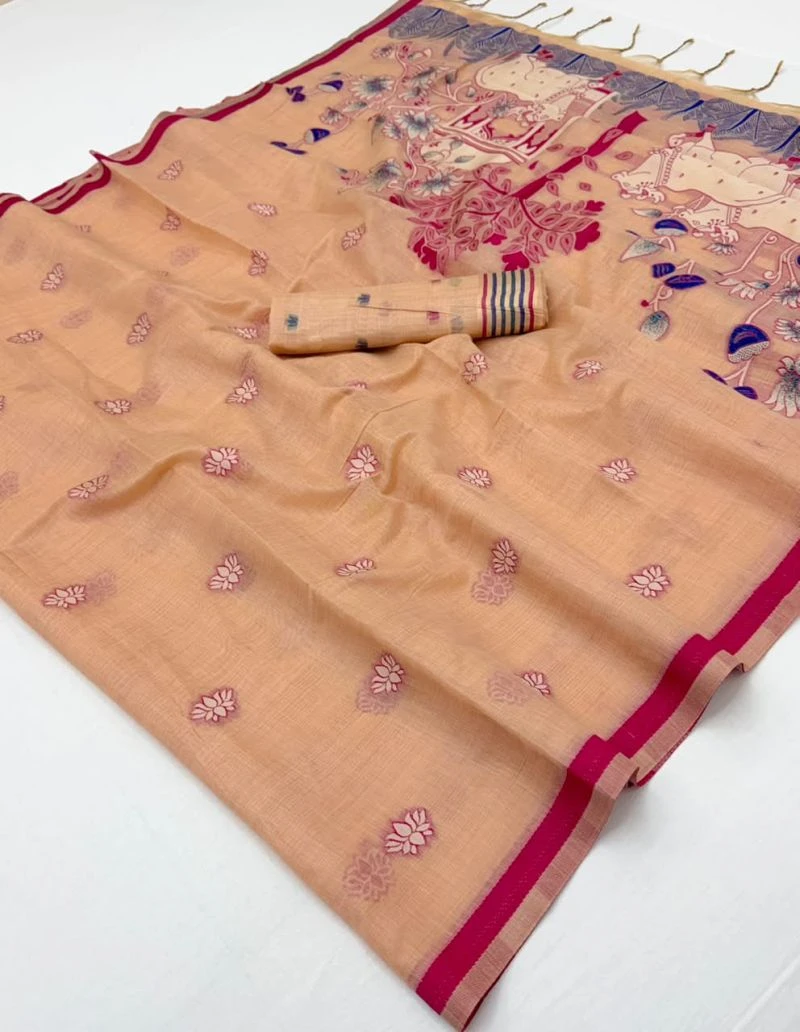 Rajyog Tapti D No 1071 To 76 Jamdani Cotton Weaving Saree 10