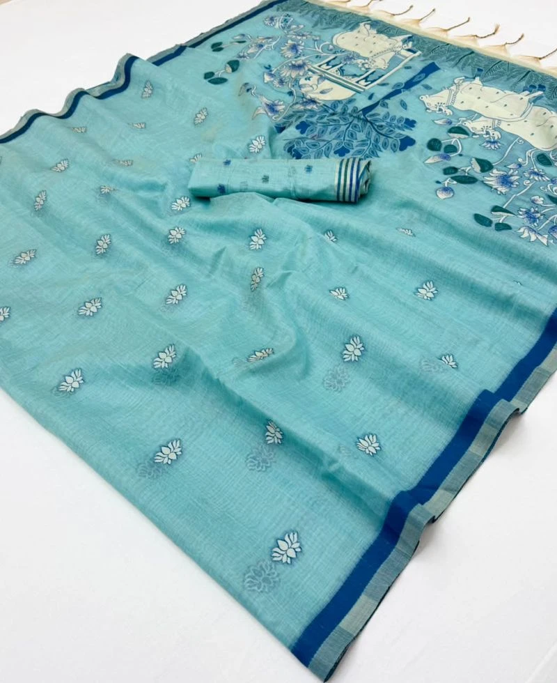 Rajyog Tapti D No 1071 To 76 Jamdani Cotton Weaving Saree 11