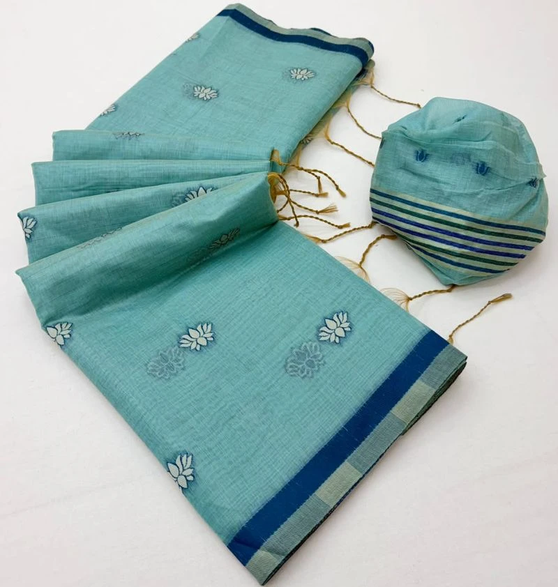 Rajyog Tapti D No 1071 To 76 Jamdani Cotton Weaving Saree 12
