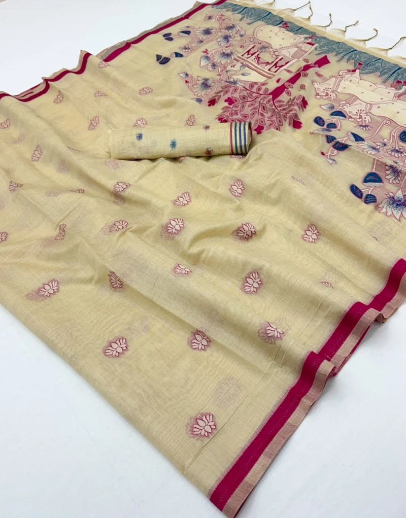 Rajyog Tapti D No 1071 To 76 Jamdani Cotton Weaving Saree 13