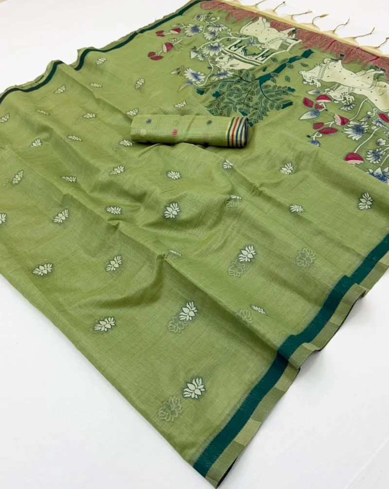 Rajyog Tapti D No 1071 To 76 Jamdani Cotton Weaving Saree 14