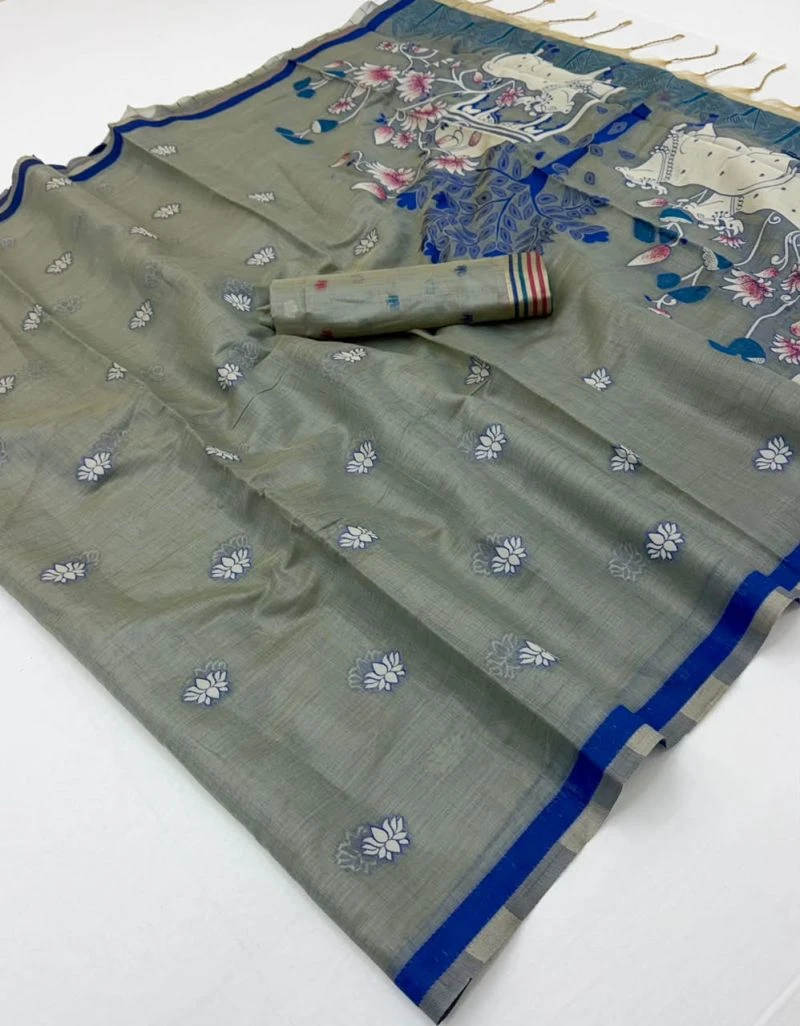 Rajyog Tapti D No 1071 To 76 Jamdani Cotton Weaving Saree 2