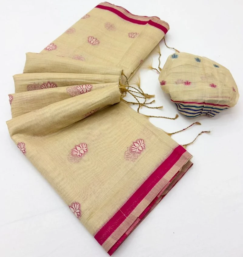 Rajyog Tapti D No 1071 To 76 Jamdani Cotton Weaving Saree 4