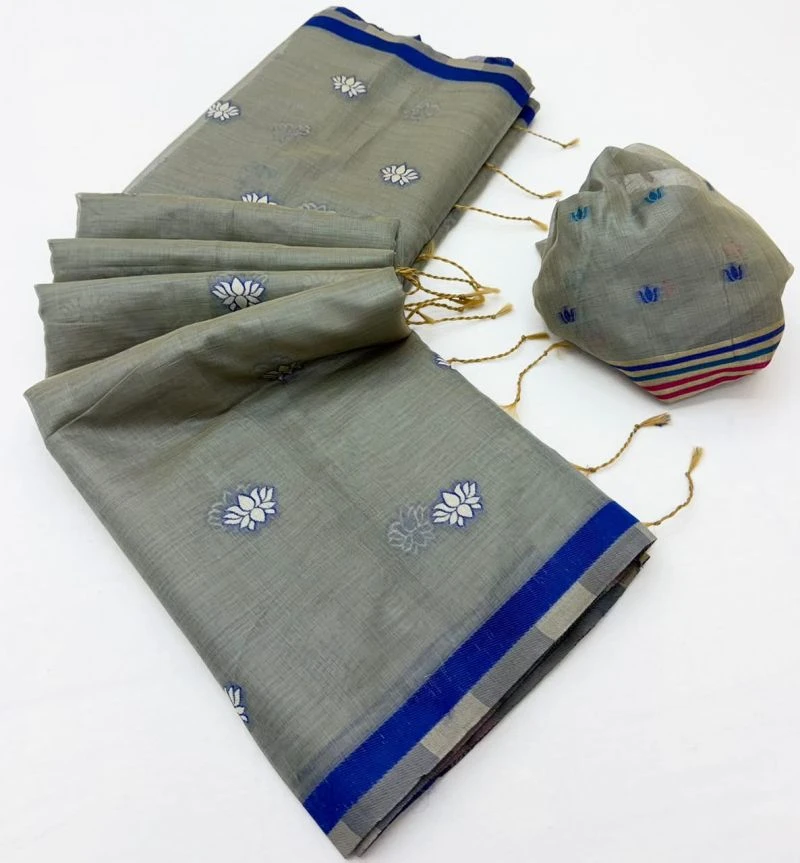 Rajyog Tapti D No 1071 To 76 Jamdani Cotton Weaving Saree 5