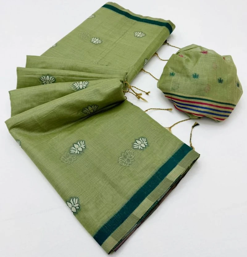 Rajyog Tapti D No 1071 To 76 Jamdani Cotton Weaving Saree 7