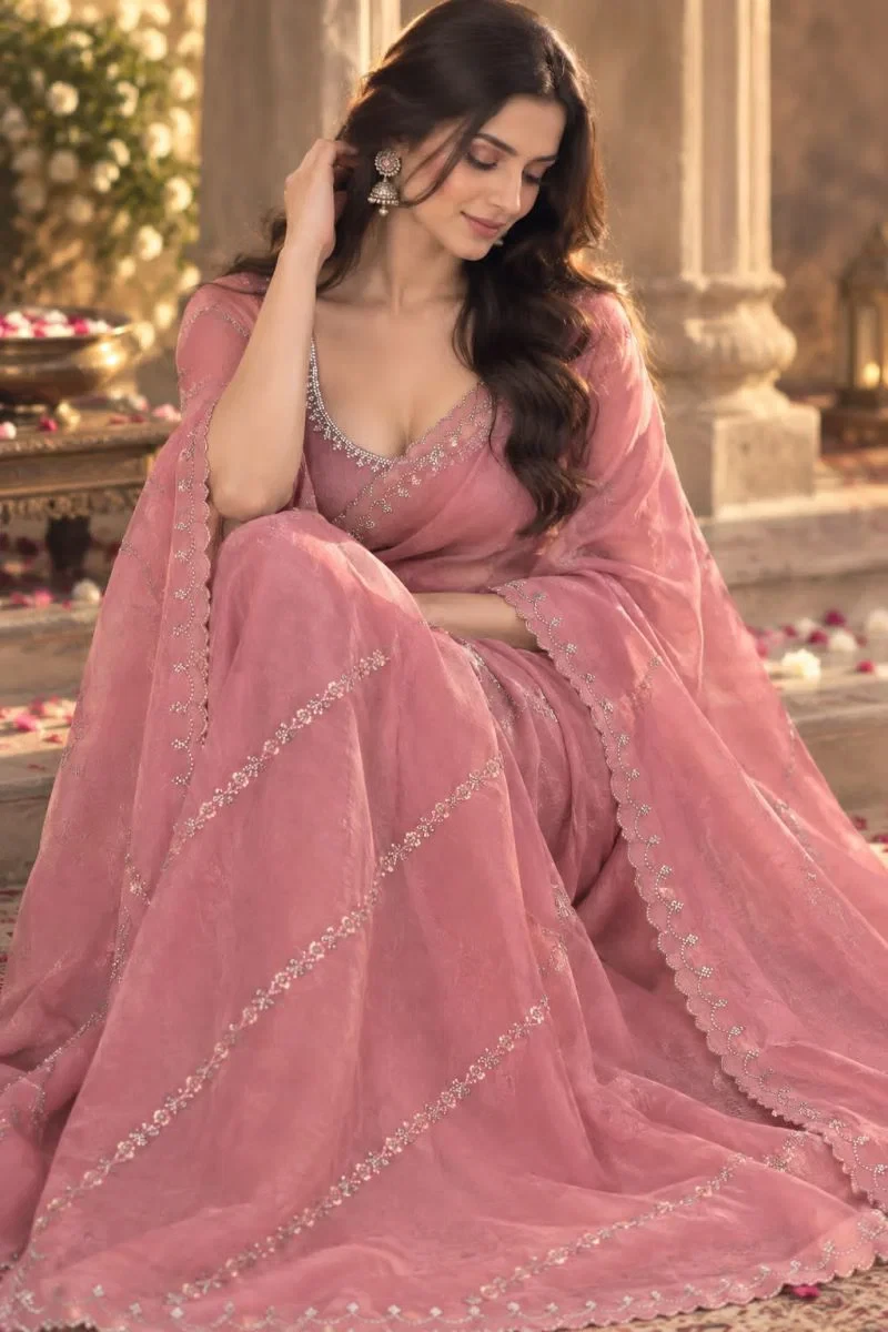 Rakhi Bm Premium Gold Crush Handworked Saree Collection 1