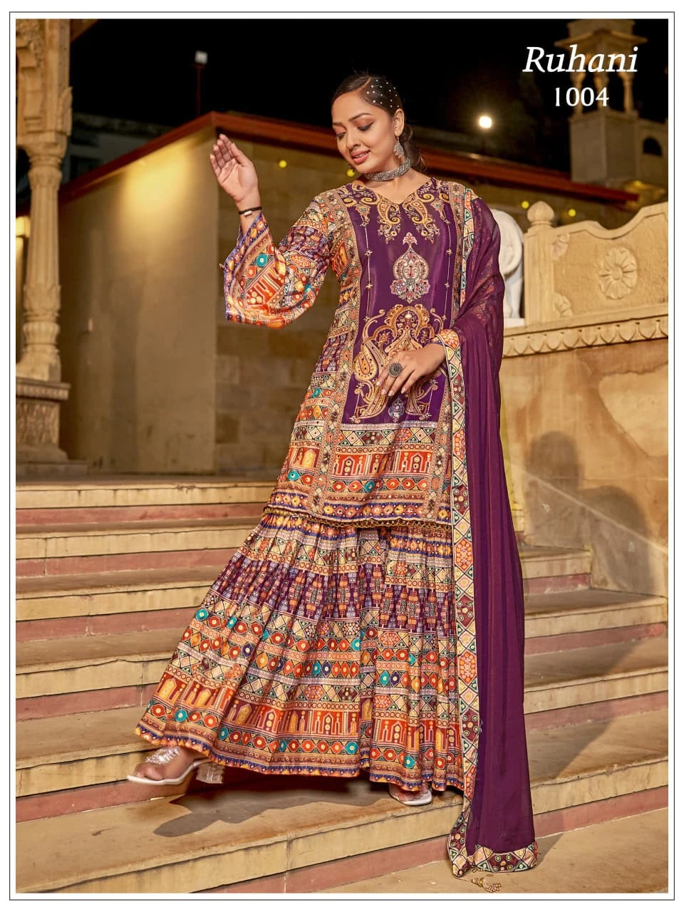 Ruhani Pure Crepe Pakistani Suits 2