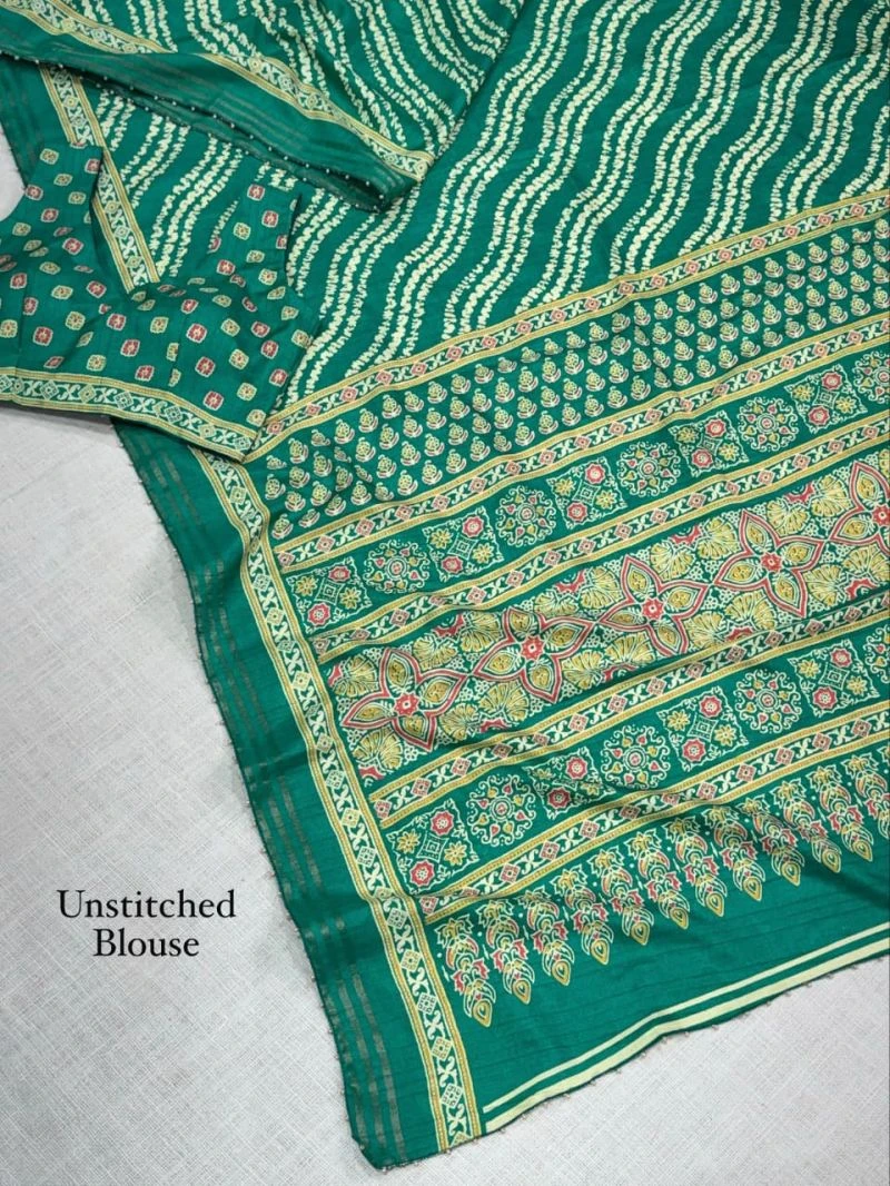 S Mahi Shree 1 Cotton Slub Printed Zari Weaving Saree 4