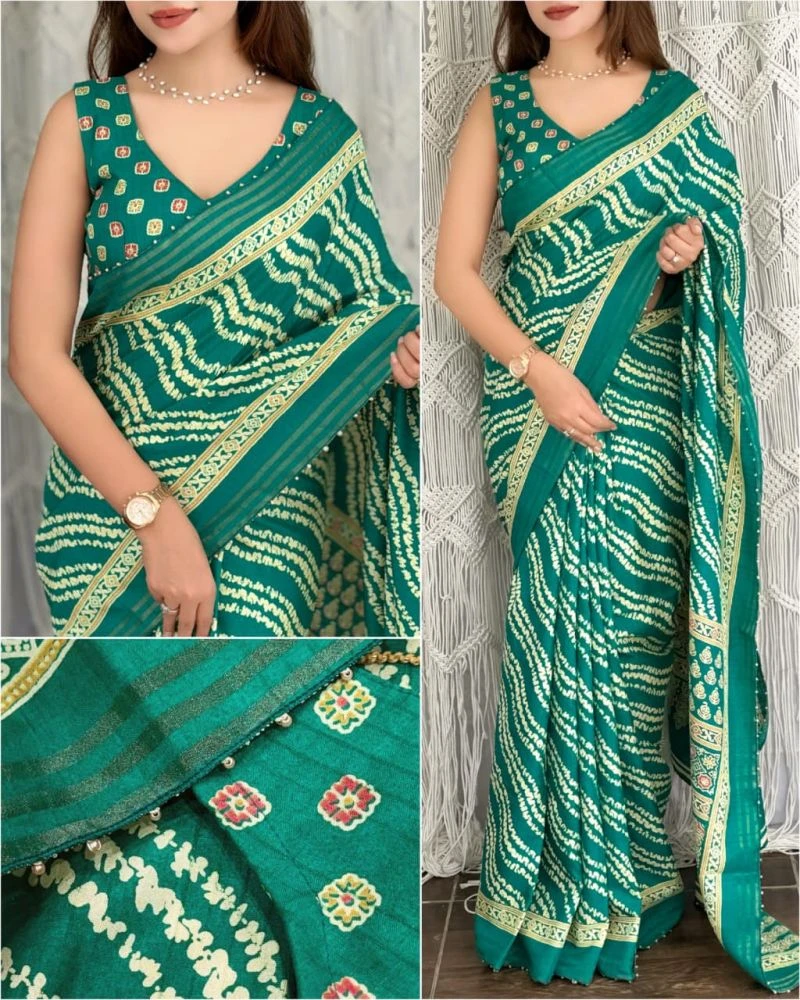 S Mahi Shree 1 Cotton Slub Printed Zari Weaving Saree 5