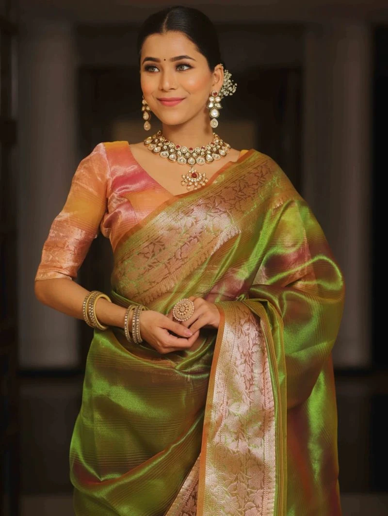 S Mahi Shree 5 Tissue Silk Jacquard Print Saree Collection 2