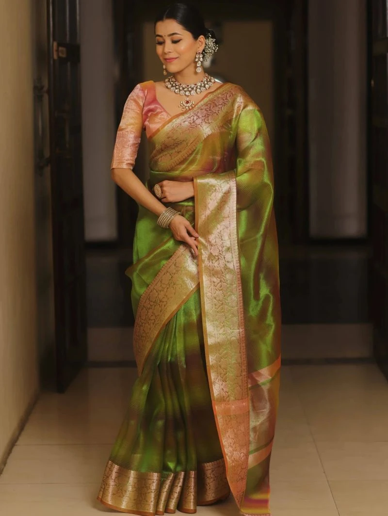 S Mahi Shree 5 Tissue Silk Jacquard Print Saree Collection 3