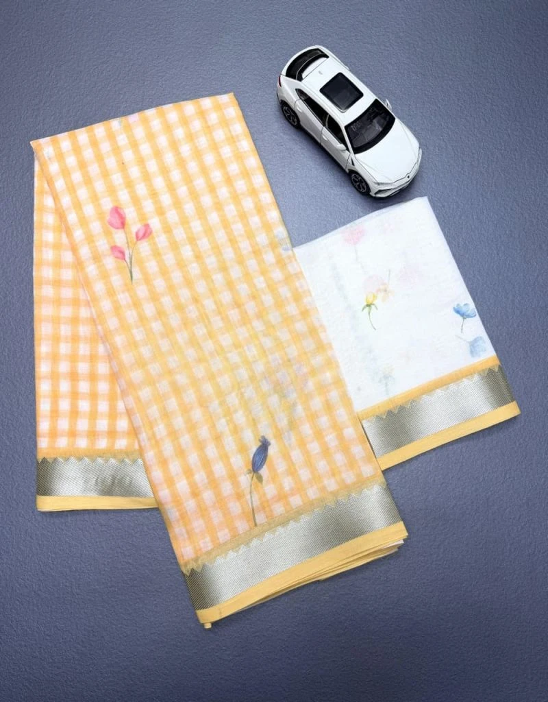S Mahi Shree 6 Soft Linen Digital Printed Saree Collection 11