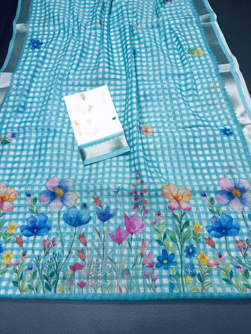 S Mahi Shree 6 Soft Linen Digital Printed Saree Collection 8