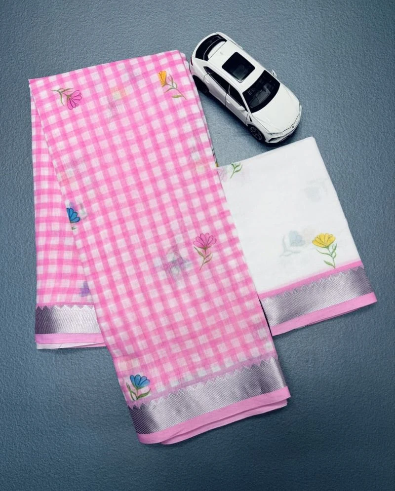 S Mahi Shree 6 Soft Linen Digital Printed Saree Collection 9