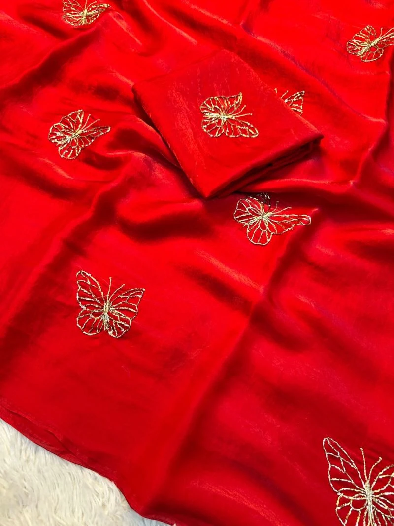 S Shree 136 Fendy Elegant Embroidery Work Saree Collection 11