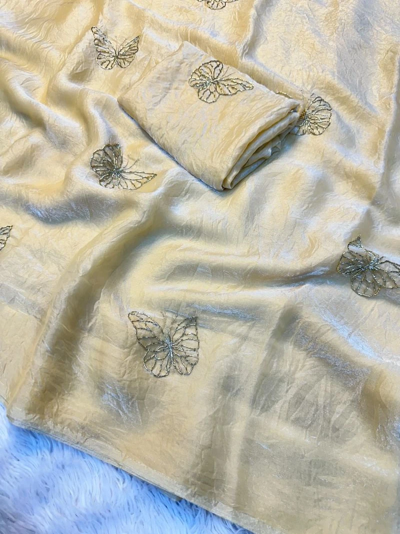 S Shree 136 Fendy Elegant Embroidery Work Saree Collection 6