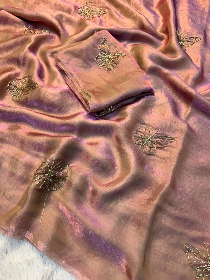 S Shree 136 Fendy Elegant Embroidery Work Saree Collection 7