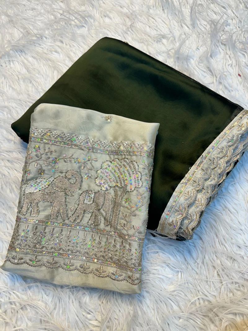 S Shree 137 Trendy Silk Embroidered Saree 3