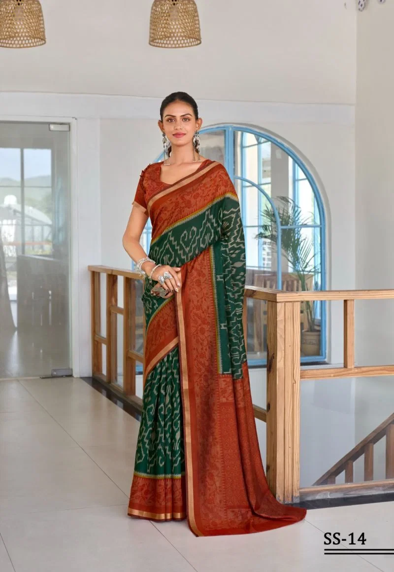 Salangai Silk 2 Mul Silk Printed Fancy Saree Collection 6