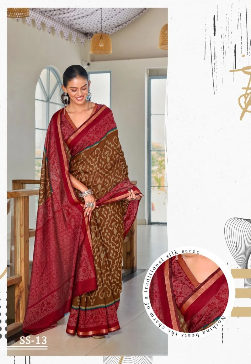 Salangai Silk 2 Mul Silk Printed Fancy Saree Collection 7