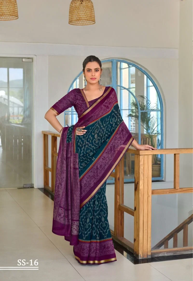Salangai Silk 2 Mul Silk Printed Fancy Saree Collection 8