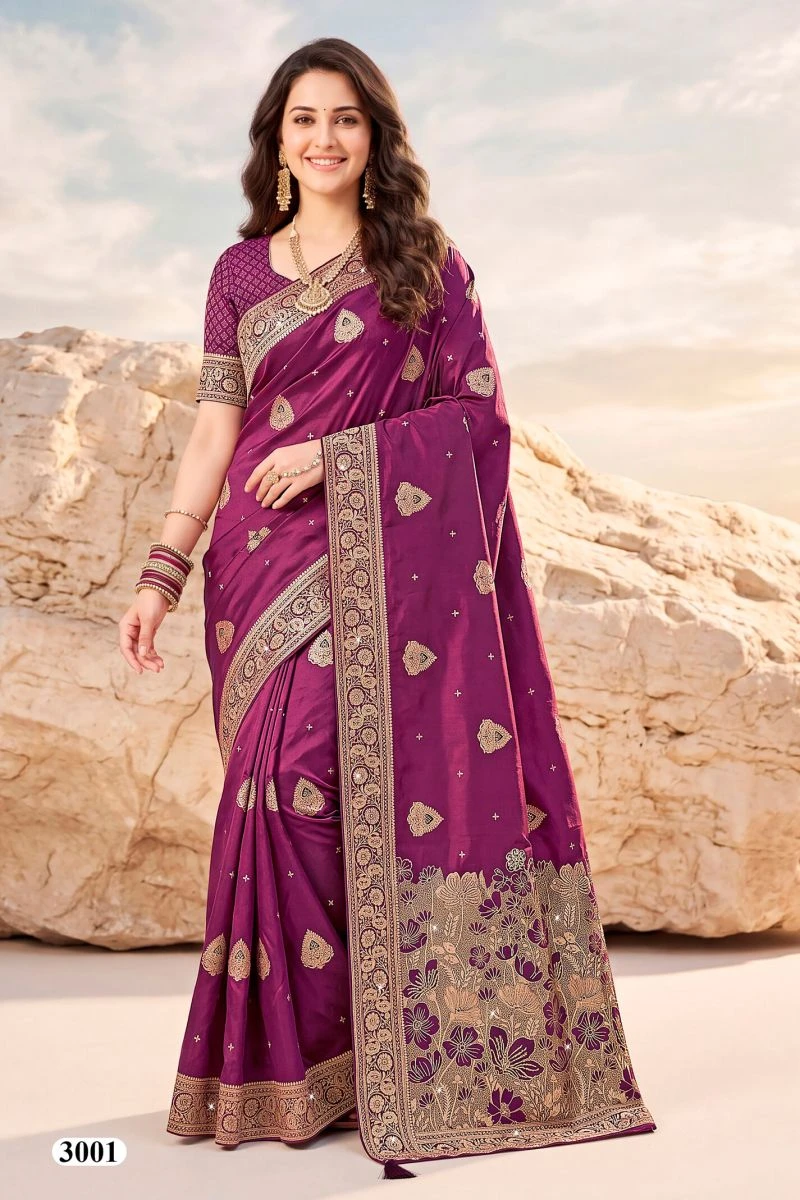 Saroj Advika Satin Saroski Vol 3 Satin Silk Saree Collection 4
