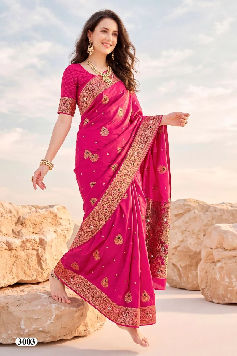 Saroj Advika Satin Saroski Vol 3 Satin Silk Saree Collection 5