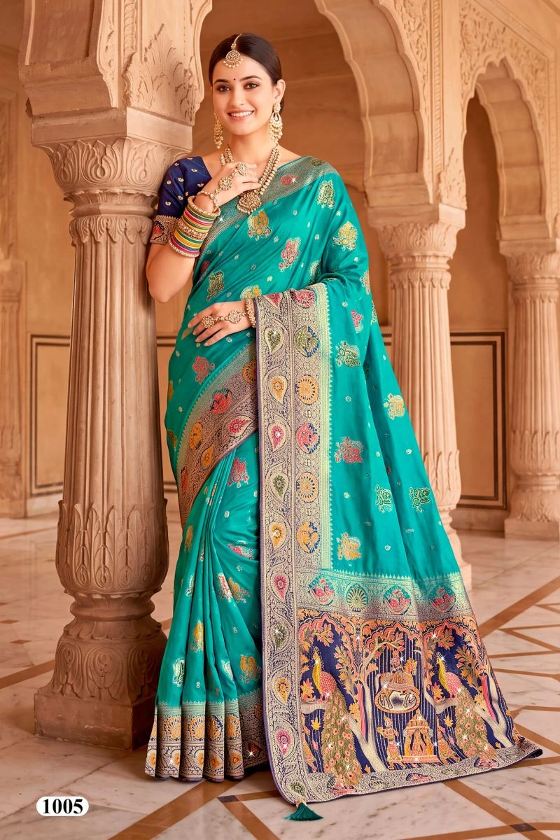 Saroj Albeli Fendi Saroski Vol 1 Fendi Satin Silk Saree 4