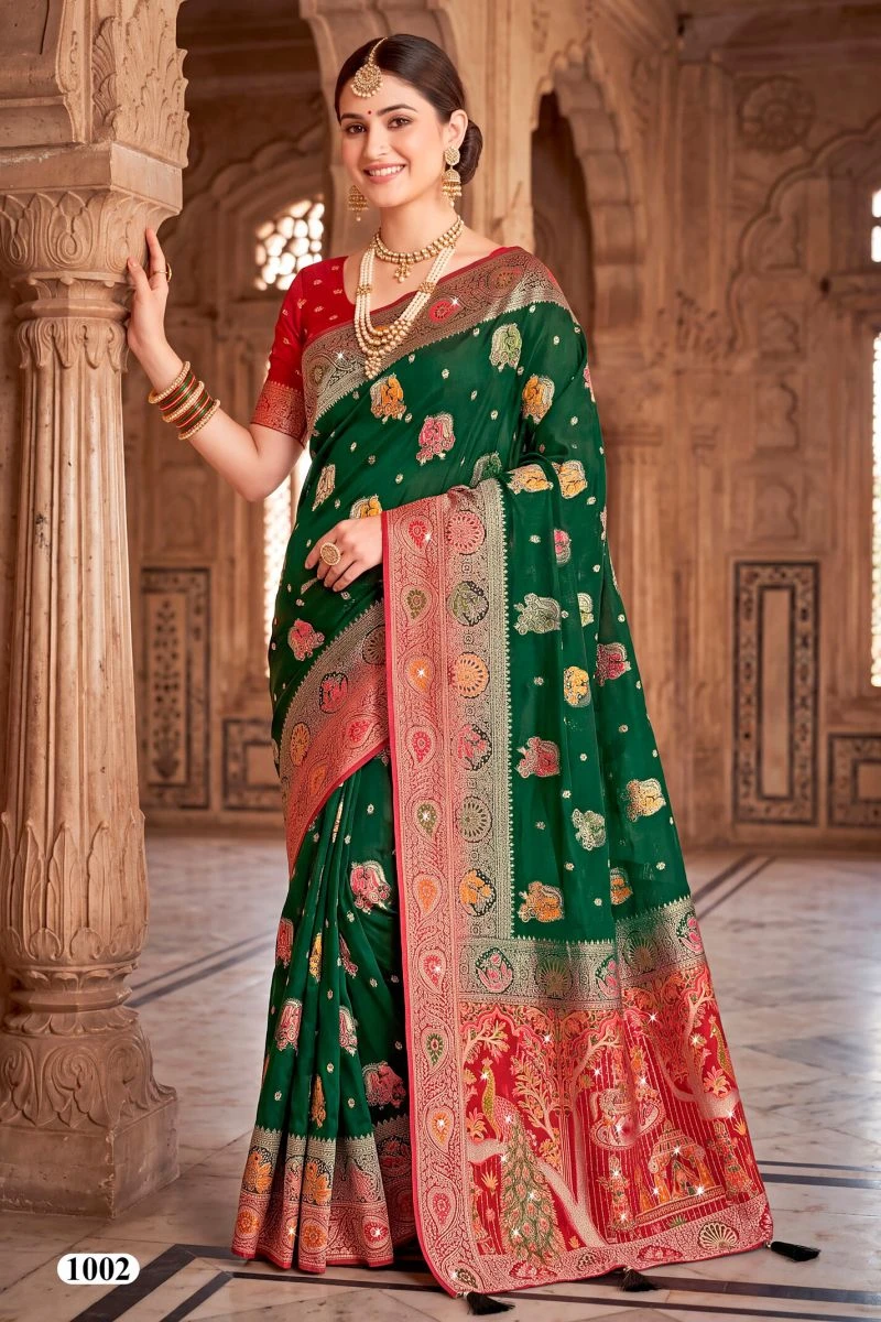 Saroj Albeli Fendi Saroski Vol 1 Fendi Satin Silk Saree 7