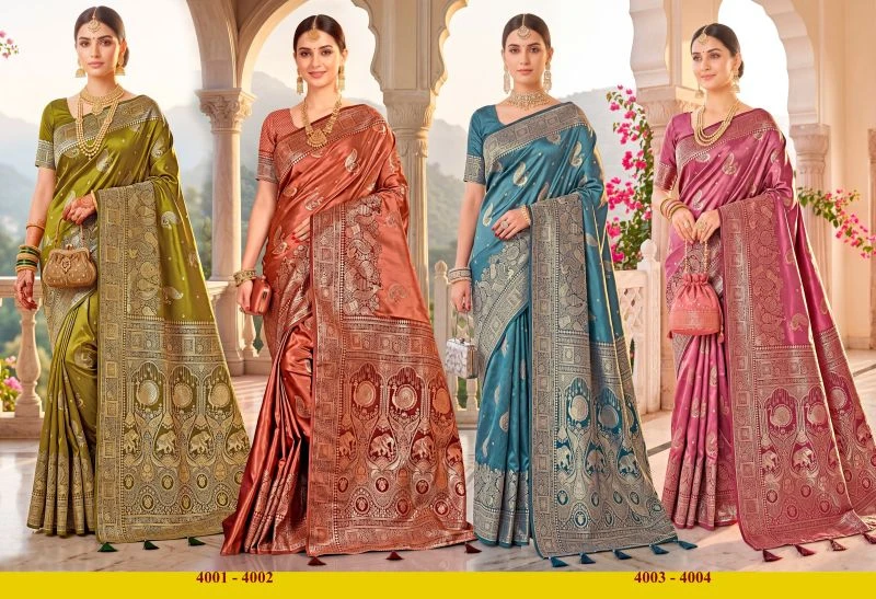 Saroj Coconut Silk Vol 4 Satin Silk Saree Collection 6