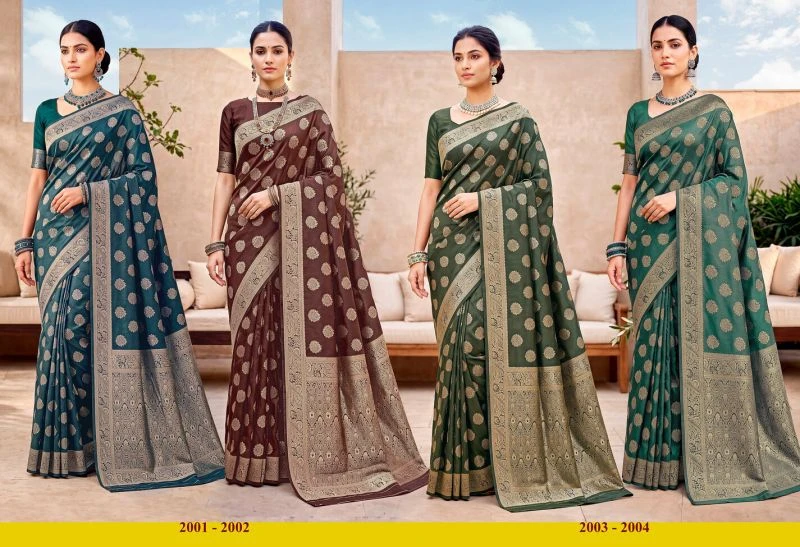 Saroj Destiny Simmer Satin Vol 2 Tissue Satin Silk 6